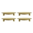 thumbnail image 3 of Gold Candle Holder, Metal Candle Plate Elegant 4Pcs Large Bottom  For Bedroom, 3 of 8