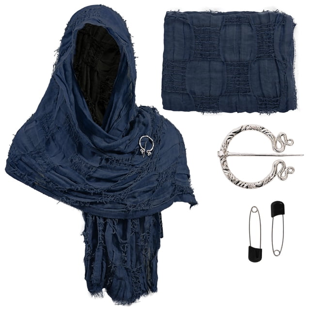 Bohemian Cape with Tattered Shawl for Court and Layering Ensemble All-Season Accessory Piece