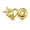 Gold-1, variant on Copper Zirconia Christmas Grillz for Men & Women, Heart Star & Circle Design with Gold/Silver Tone, Festive Hip Hop Party Jewelry (Top & Bottom Set)