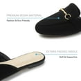thumbnail image 3 of Women Mules Comfortable Slip On Mules For Women Flats with Buckle,Black 7, 3 of 5