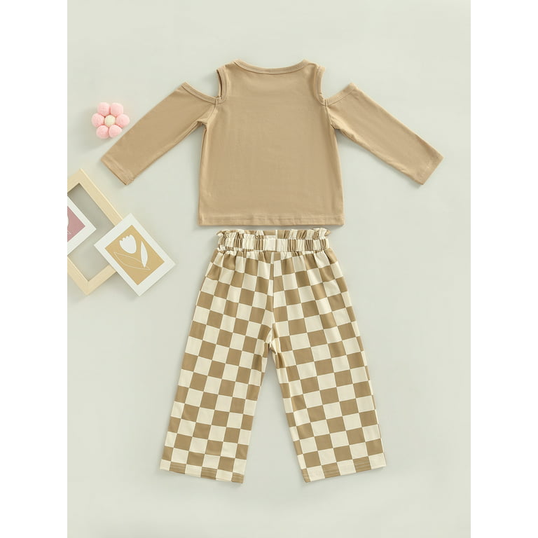 Bagilaanoe 2pcs Newborn Baby Girl Short Pants Set Checkerboard