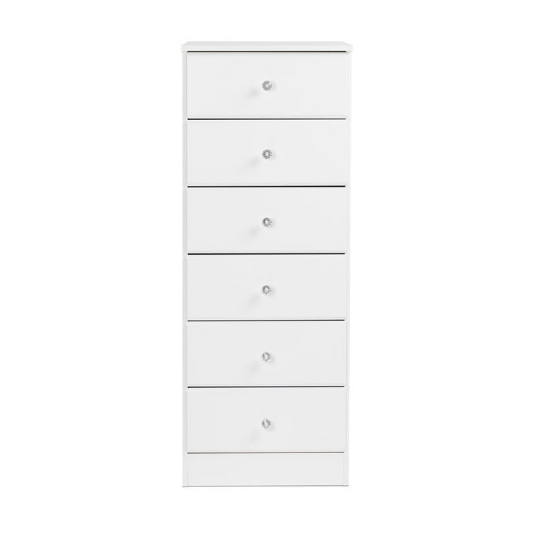 Tall set of white cheap drawers