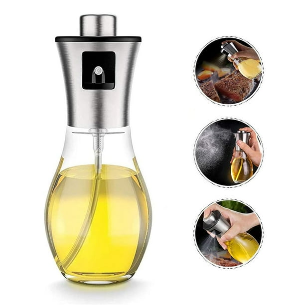 Botella Dispensador De Aceite y Vinagre En Spray Pulverizador Atomizador 200 ml De Vidrio A Prueba de Fugas para Cocinar Hornear Asar y Freír