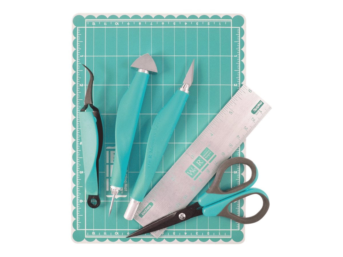 WE R MEMORY KEEPERS Mini Tool Kit - Craft tool set - 6 pieces - aqua