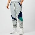 thumbnail image 2 of oqasdz Pants for Men Summer Lightweight Color Block Jogger with Elastic Waistband Trendy Harem Bottoms Fashion Casual Loose Fit Dailywear, 2 of 4