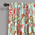 thumbnail image 6 of Lush Decor Zara Jacobean Room Darkening 95" x 52" Floral Navy 3" Back Tab Rod Pocket Pair Window Panel, 6 of 11