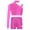 Hot Pink, variant on Haitryli Kids Girls Gym Skating Performance Dance Outfits Sparkly One Shoulder Crop Tops and Shorts Set Navy Blue 14
