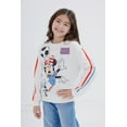 thumbnail image 2 of Disney Minnie Mouse French Terry Oversized Drop Shoulder Sweatshirt Toddler to Big Kid, 2 of 5