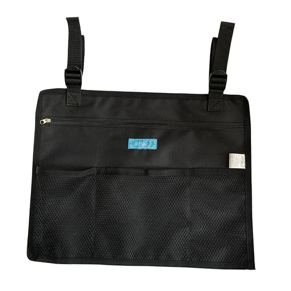 Wswqop Wheelchair Accessories, Waterproof Wheelchair Bags to Hang on Back Black Storage Organizers for Home,Outdoor,Car and Wheelchair