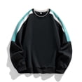 thumbnail image 4 of Zysthvn Casual Mens Sweatshirts No Hood Long Sleeve Fall Pullover Cotton Sweatshirts for Men Crewneck Lightweight Loose Color Block Mens Tops, 4 of 9