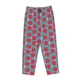 thumbnail image 4 of Naloa Hand Drawn Strawberry Print Women’s Ultra-Soft Comfy Pajama Lounge Pants with Pockets & Drawstring, 4 of 8