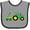 Heather and Black, variant on Inktastic Second Birthday Tractor Boys or Girls Baby Bib