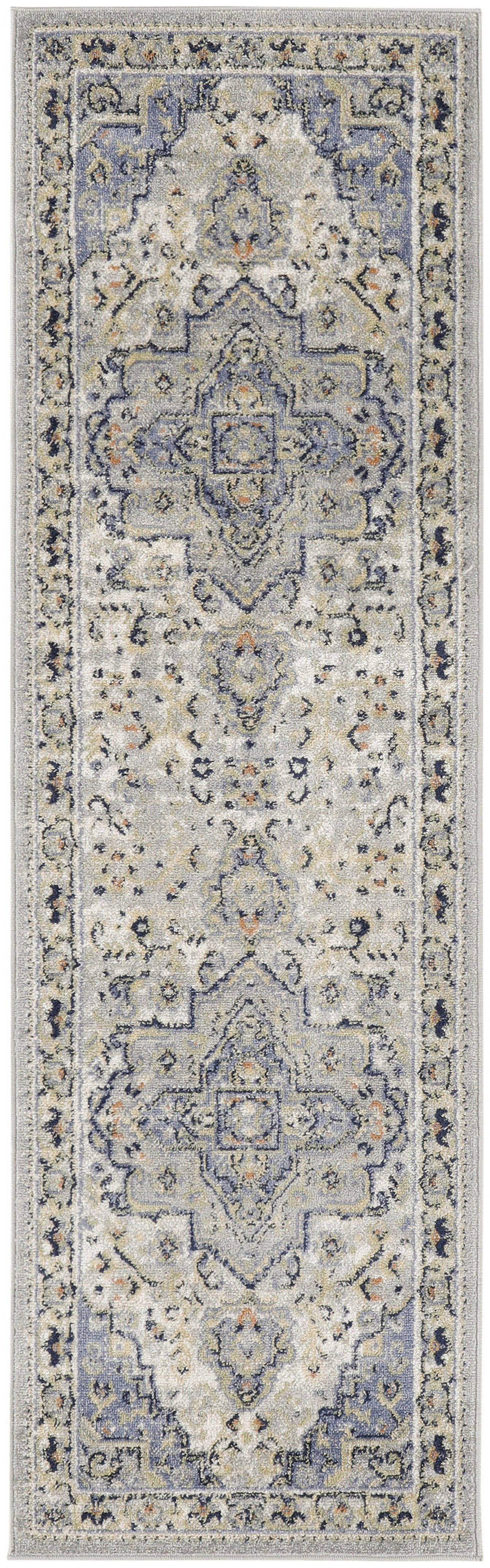 Nourison Essentials Indoor/Outdoor Blue 2'2" x 7'6" Area Rug (2x8)