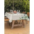 thumbnail image 3 of Outdoor Tablecloth with Umbrella Hole for Patio/Picnic/Party/Camping, Sage Green Eucalyptus Waterproof Table Cloth Rectangle Table Cover Washable, Weeping Botanical Leaves Linen (60"x 102"), 3 of 8