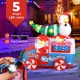 thumbnail image 5 of Costway 6 ft Christmas Inflatable Santa on Car with Santa Clause Snowma Christmas Treen, 5 of 10