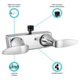 thumbnail image 6 of Dura Faucet DF-SA100LH-CP RV Shower Faucet Valve Diverter with Winged Levers (Chrome), 6 of 8
