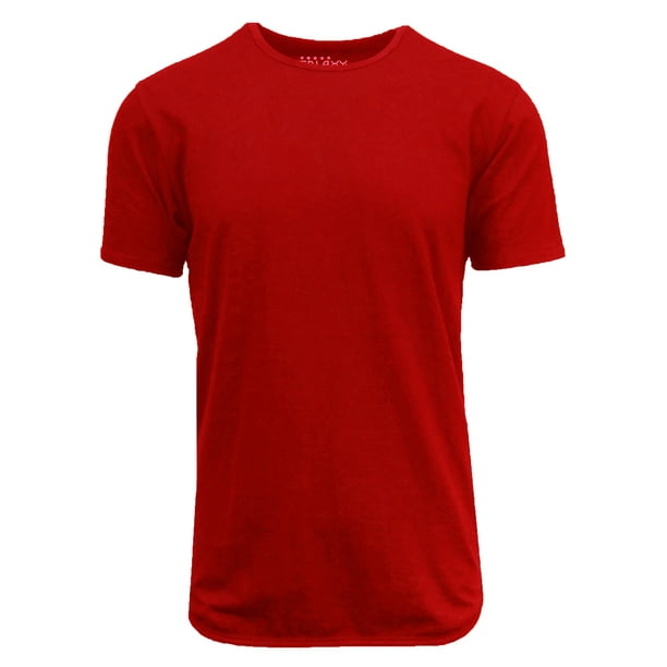 Men's 100% Cotton Slim-Fit Scallop T-Shirt - Walmart.com