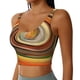 thumbnail image 2 of Balery Colorful Swirl Sujetadores deportivos con espalda cruzada para mujer, acolchados, sin costuras, de alto impacto, ideales para yoga, gimnasio, entrenamiento y fitness.-XX-Large, 2 of 8