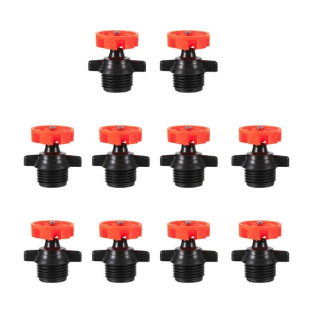 HARPI Plastic 1/2Inch Automatic Rotating Sprinkler Heads Sprinkler 360 Degree Rotation For Garden Irrigation 10pc for Lawn and Garden 10x nozzle Pac