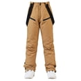 thumbnail image 5 of Pantalones de esquí para hombre y mujer, pantalones de esquí con correa, de invierno, resistentes al viento, impermeables, cálidos, gruesos, para snowboard, pantalones de esquí dobles, 5 of 5