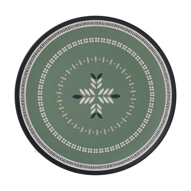 Hometrends Green Bamboo Melamine Appetizer Plate 7 Inch