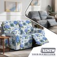 thumbnail image 3 of TSOVTHRID Reclining Loveseat Cover Stretch Love Seat Couch Covers with Elastic Bottom 6 Pieces Washable Reclining Loveseat Slipcover for Pets, Hydrangea Bohemia Floral Butterfly Print, 3 of 7