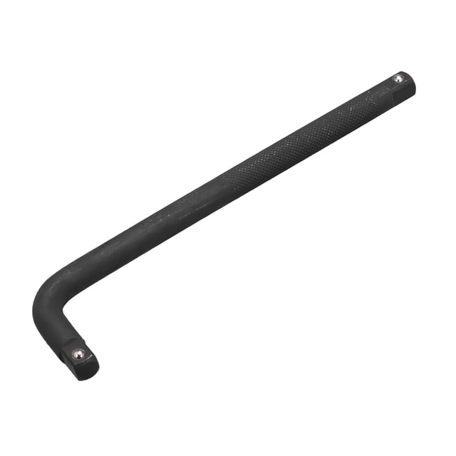 Llave de vaso Uxcell de 11.8" con mango de extensión en forma de L de acero cromo-molibdeno negro 1 pieza