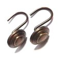 thumbnail image 3 of Hooks American Style Red Bronze Drapery Poles Rust Resistant Durable Hook Hanger Vintage Decorative Tool Curtain AccessoriesBath Drape Rings Home, 3 of 6