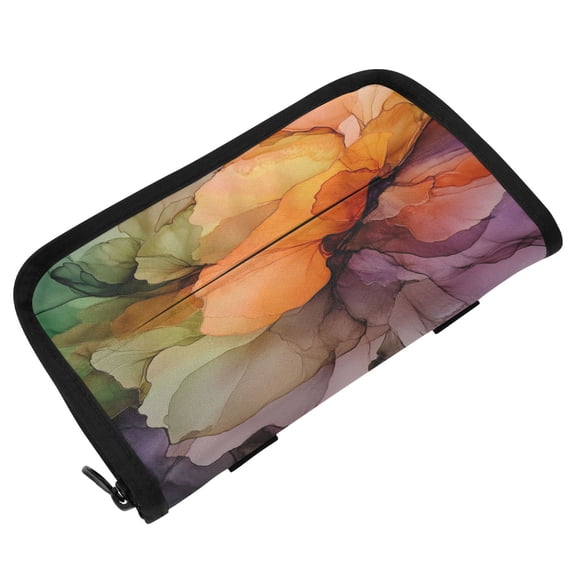 Qxltty Abstract Petal Pattern Car Tissue Holde Upgraded Hanging Square Sun Visor Napkin Box and Easy to Use