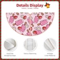 thumbnail image 3 of Balery Strawberry Popsicle Printed Christmas Tree Skirt , Merry Christmas Party Christmas Tree Decoration,Adjustable Tree Skirt-48", 3 of 6