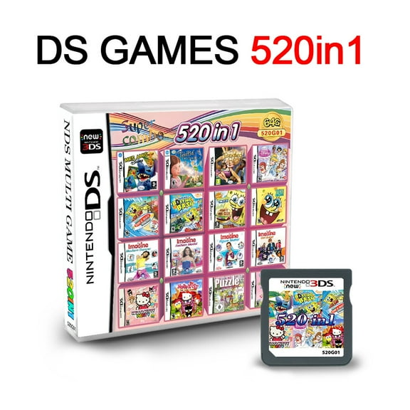 520 IN 1 DS Game, US Version, NDS game color box