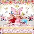 thumbnail image 5 of Butterfly Theme Party Decorations, Butterfly Birthday Decorations with Pink Purple Balloon Arch Kit Butterfly Photography Backdrop Banner and Tablecloth for Girls Women Birthday Party Decor, 5 of 7