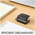 thumbnail image 3 of Houderco Perforadora De Papel De Metal Portátil Para Oficina Y Hogar Con 6 Agujeros Para Encuadernado En Negro, 3 of 8