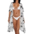 thumbnail image 3 of HELLHERO High Quality Fabrics Bathing Suit Cover Up for Beach Loose Free Size Long Kimono Swimsuit Cover Up Spider Spider web, 3 of 6
