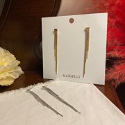 Polished Long Drop Earrings