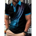 thumbnail image 4 of Klisyaur Color Block Blouses for Mens Short Sleeve Golf Collared Lightweight Breathable Tops Casual Fashion Clothes, 4 of 4