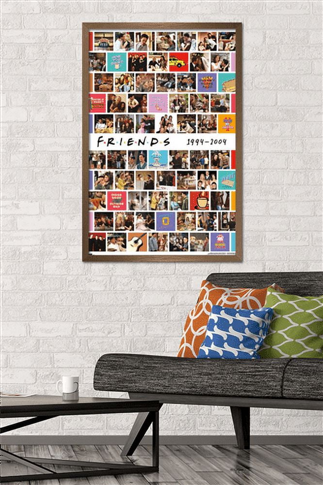 Friends - Collage Wall Poster, 22.375" x 34", Framed