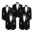 thumbnail image 6 of Mens Smooth Satin Feel Wedding Pre-Tied Blue Bow Tie Sets, 6 of 7