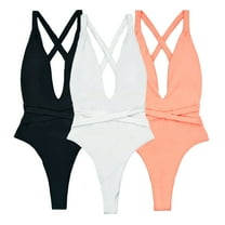 YTDSCS Women's Swimsuits One-Piece Bathing Suit Swimsuits Women's Swimwear Solid Color Stylish Comfortable Bikini