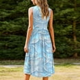 thumbnail image 6 of Hxlamzoo Dress for Women Casual Fashion Sleeveless Round Neck Print Summer Dress with Pockets for Daily Wear, 6 of 7