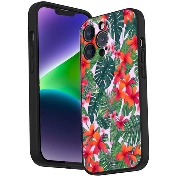 Tropical-361 Phone Case, Degined for iPhone 14 Pro Case Men Women, Flexible Silicone Shockproof Case for iPhone 14 Pro