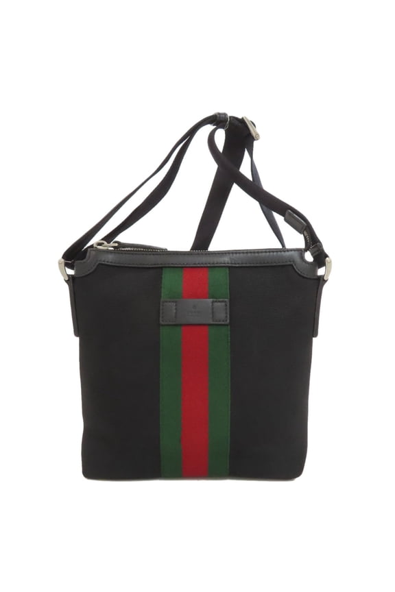 Pre-Owned Gucci 631195 Outlet Sherry Line Shoulder Bag Canvas Women's GUCCI