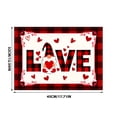 thumbnail image 3 of TUWABEII Regalos de San Valentín Nuevo mantel individual de lino estampado para San Valentín Love Western Restaurant Aislamiento térmico y antiincrustaciones Regalos para mujeres, 3 of 6