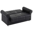 thumbnail image 7 of Ottomanson Convertible Sleeper Loveseat with Hidden Storage, Firm Seating, Black, 7 of 7