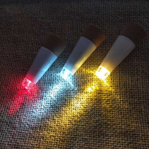 Lámpara De Tapa De Tapón De Corcho De Botella 1 lámpara LED USB recargable con tapón de corcho para botella (flash lento colorido)