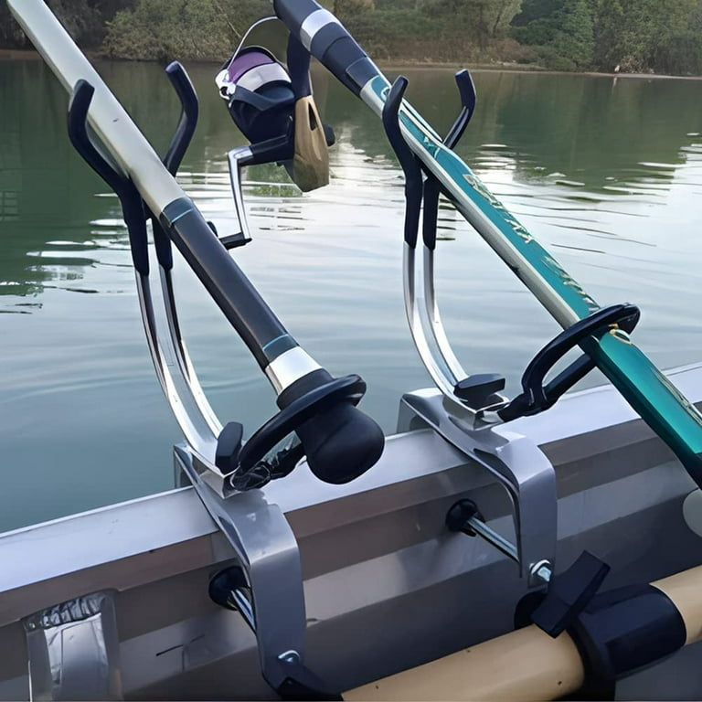 2Pcs Boat Fishing Aluminum Alloy Rod Holder Fishing Pole Dock