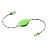 ReTrak Premier ETLTUSBGN - Lightning cable - USB male to Lightning male - 3.2 ft - green - retractable - for Apple iPad/iPhone/iPod (Lightning)