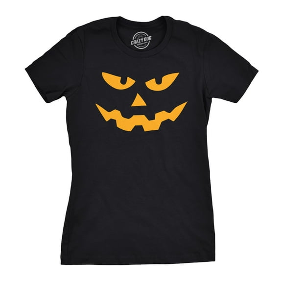 Womens Triangle Nose Pumpkin Face Funny Fall Halloween Spooky T shirt Womens Graphic Tees