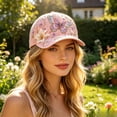 thumbnail image 7 of LOWLHOME 2026 Garden Morning Cap,Garden Morning Baseball Cap,Cute Garden Hummingbird Hat,Elegant Flowers Birds Animal Pink Cap,Style B, 7 of 7