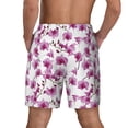 thumbnail image 2 of Lsque Mens Swim Trunks Orchids Flowers Pattern - Bathing Suit Compression Liner - Beach Swim Shorts Swimwear - (S-3XL) - Stretch Quick Dry -Small, 2 of 9